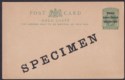 Click for more photos and details Togo 1916 KGV SPECIMEN Overprint ½d Postal Stationery Postcard Unused