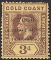 Click for more photos and details Togo 1915 KGV Accra Opt Gold Coast 3d CCUPATION Var Mint SG H38f c£250 perf flts