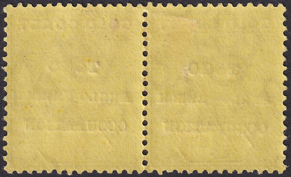 Togo 1915 KGV Accra Opt Gold Coast 3d Small F Variety Pair Mint SG H38a