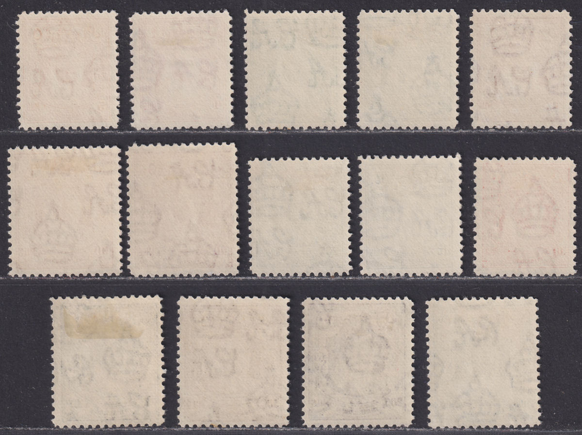Transjordan 1943 KGVI Emir Abdullah p12 Set Mint SG230-243 cat £120