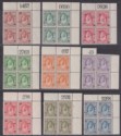 Click for more photos and details Jordan 1952 Fils Overprint Part Sheet No Block Set to 200f Mint