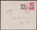 Click for more photos and details Jordan Occupation Palestine 1953 3f +Postage Due Opt Inv 50m Used Cover SG PD21a