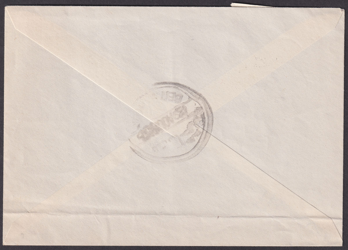 Jordan Occupation Palestine 1953 10f +Postage Due Opt Inv 1m Used Cover SG PD25a