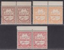 Transjordan 1942 KGVI Postage Due perf 13½ Pairs Set Mint SG D230-D232 cat £70