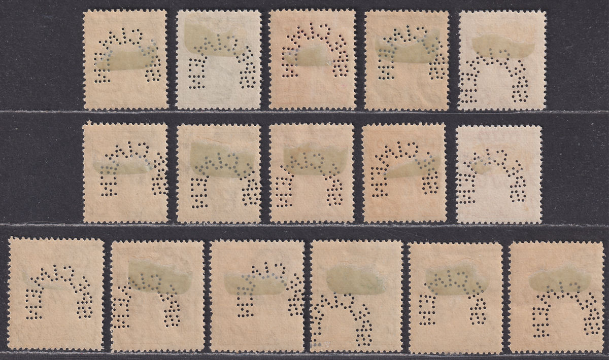 Transjordan 1930 KGV Emir Abdullah SPECIMEN Perf Set Mint SG194bs-207s cat £450