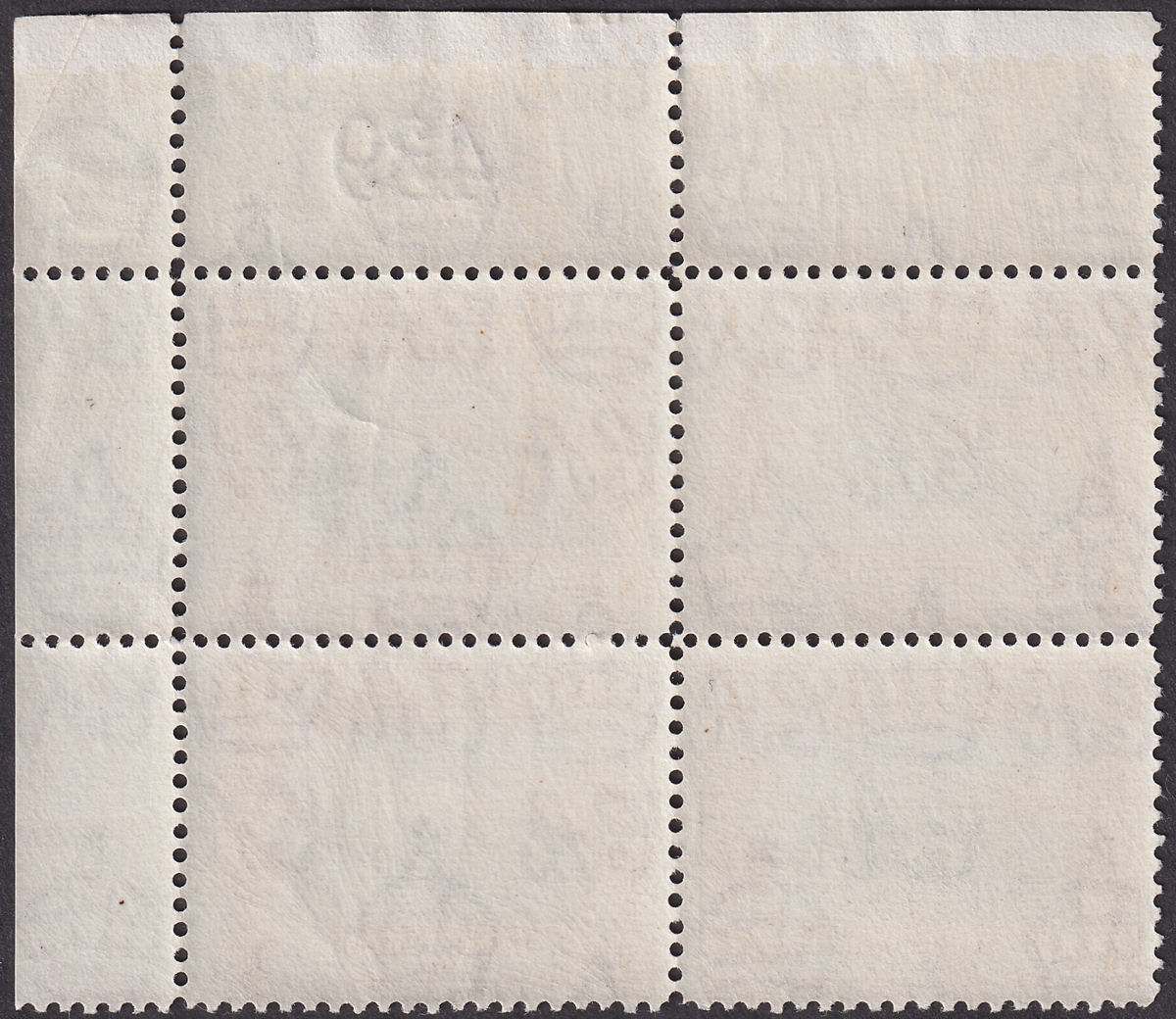 Transjordan 1933 KGV 4m Black and Brown Sheet No Block of 4 Mint SG211 cat £52