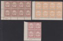 Click for more photos and details Transjordan 1942 KGVI Postage Due p13½ Block Set UM Mint SG D230-D232 cat £140++