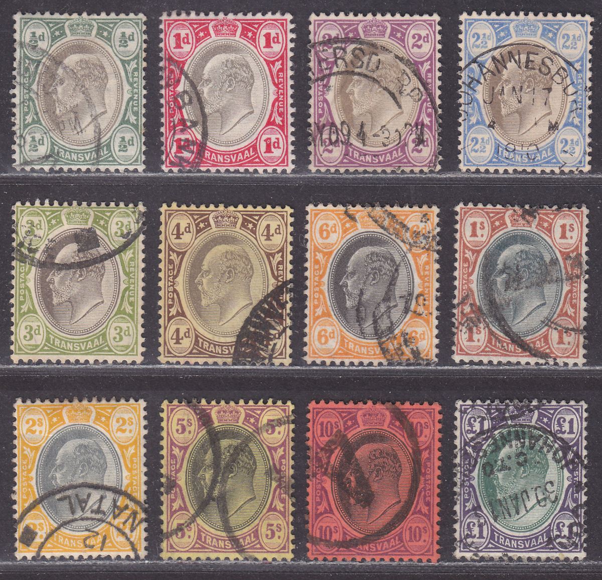 Transvaal 190409 King Edward VII Part Set to £1 Used British