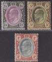 Click for more photos and details Transvaal 1902-03 King Edward VII 1sh, 2sh6d, 5sh Mint SG253-254 SG256 cat £85