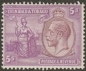 Trinidad and Tobago 1922 KGV 5sh Dull Purple and Mauve Mint SG228