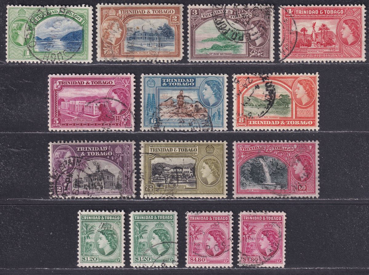 Trinidad and Tobago 1953 Queen Elizabeth II Set Used SG267-278 cat £26++