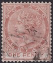 Tobago 1880 QV 1d Venetian Red Used SG9 cat £75 with THIN