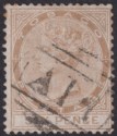 Tobago 1880 QV 6d Stone Used SG11 cat £130 with perf tones