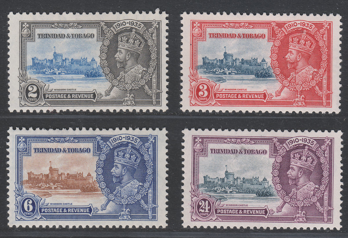 Trinidad and Tobago 1935 KGV Silver Jubilee Set Mint SG239-242 cat £19