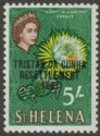 Tristan da Cunha 1963 QEII Resettlement Overprint 5sh wmk Inverted Mint SG66w