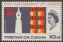 Tristan da Cunha 1966 QEII UNESCO 10d wmk Sideways Mint SG101w