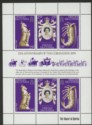 Tristan da Cunha 1978 QEII Coronation Anniv Sheetlet wmk Inverted Mint SG239bw