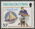 Tristan da Cunha 1988 QEII Handicrafts 50p wmk Inverted Mint SG451w