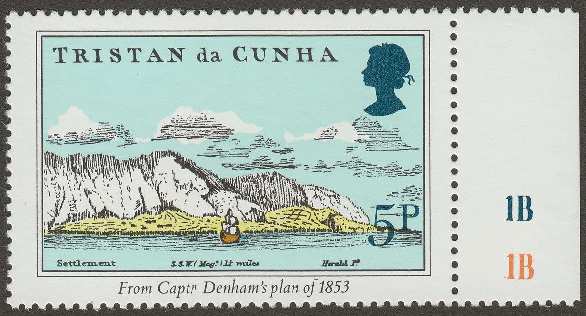 Tristan da Cunha 1981 QEII Early Maps 5p wmk Inverted Mint SG304w