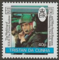 Click for more photos and details Tristan da Cunha 1986 QEII Royal Wedding 40p wmk Inverted Mint SG416w