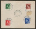 Click for more photos and details Tristan da Cunha c1936 KEVIII Set Used on Cover w Cachet V strike x5 SG C6