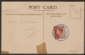 Click for more photos and details Tristan da Cunha c1936 KEVIII 1½d Used Llangibby Castle Postcard Cachet V SG C6