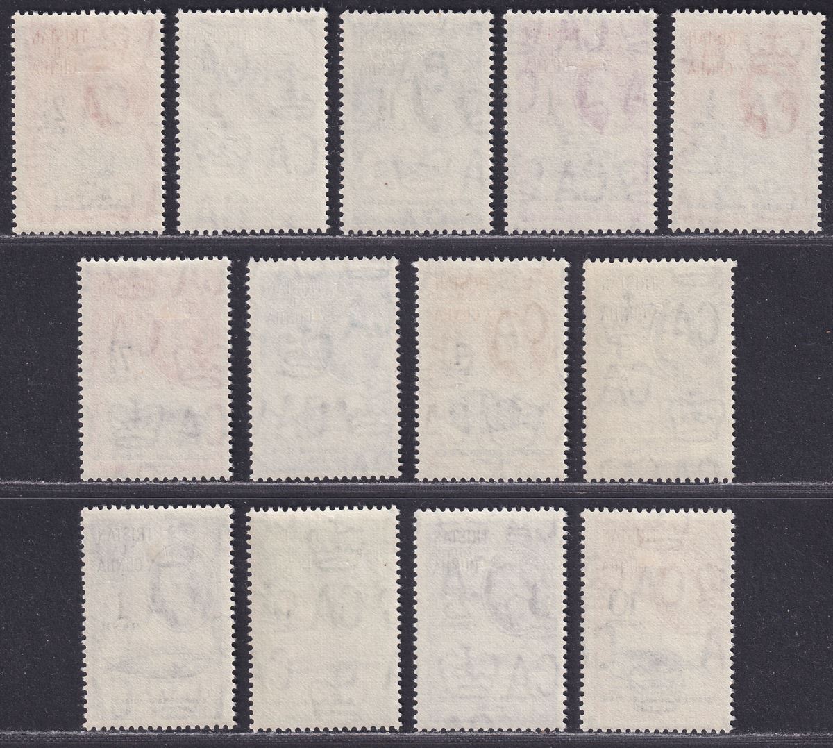 Tristan da Cunha 1961 QEII Marine Life Decimal Set Mint SG42-54 cat £90