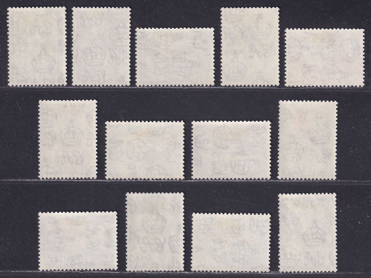 Tristan da Cunha 1963 QEII Resettlement Overprint Set Mint SG55-67 cat £28