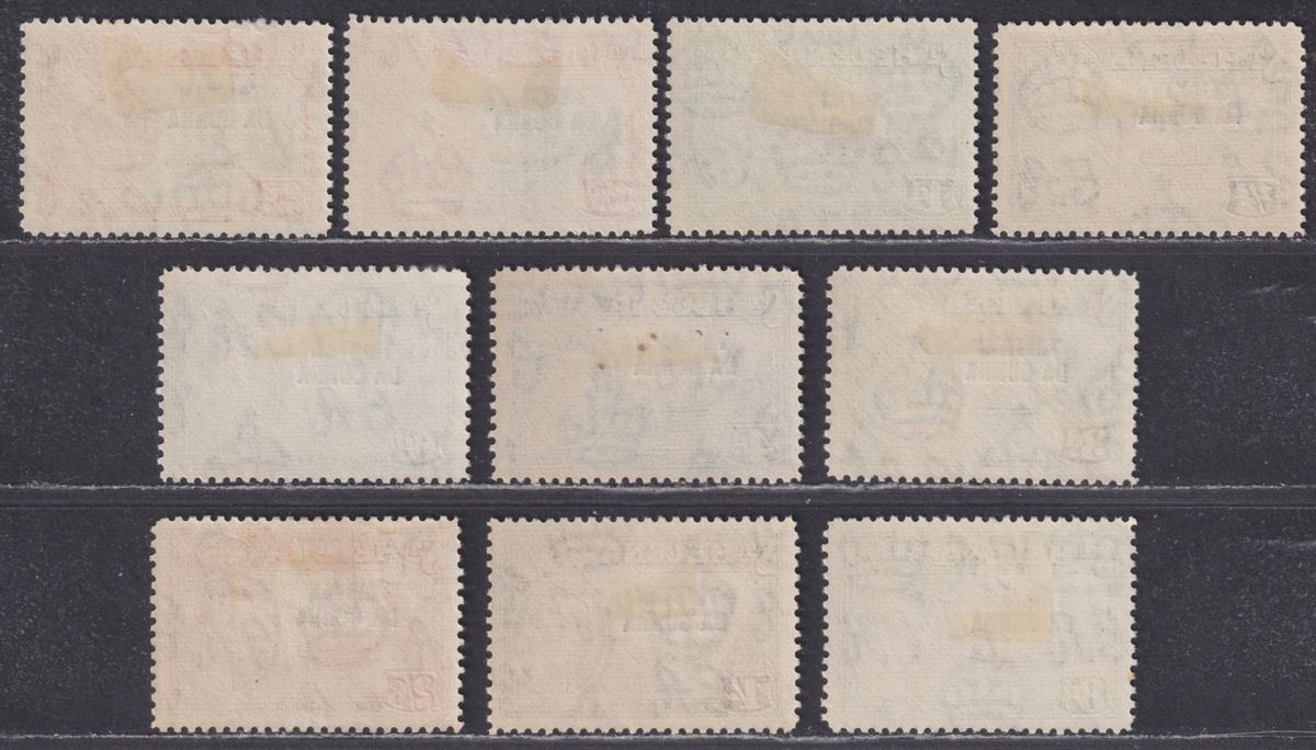 Tristan da Cunha 1952 KGVI Overprint Set to 2sh6d Mint SG1-10 cat £50