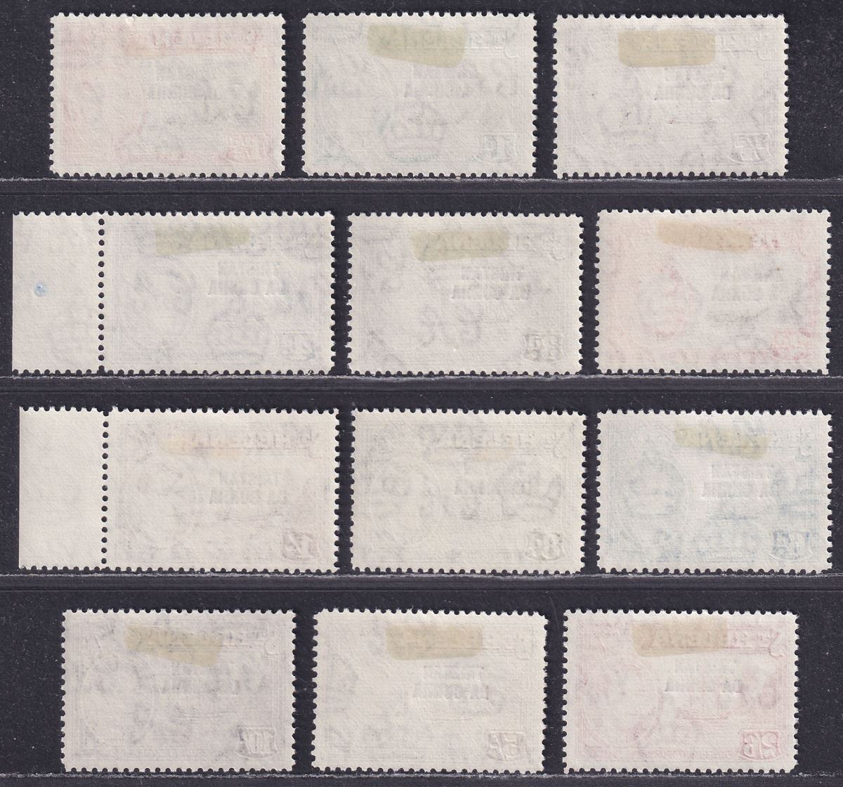 Tristan da Cunha 1952 KGVI Overprint Set Mint SG1-12 cat £140