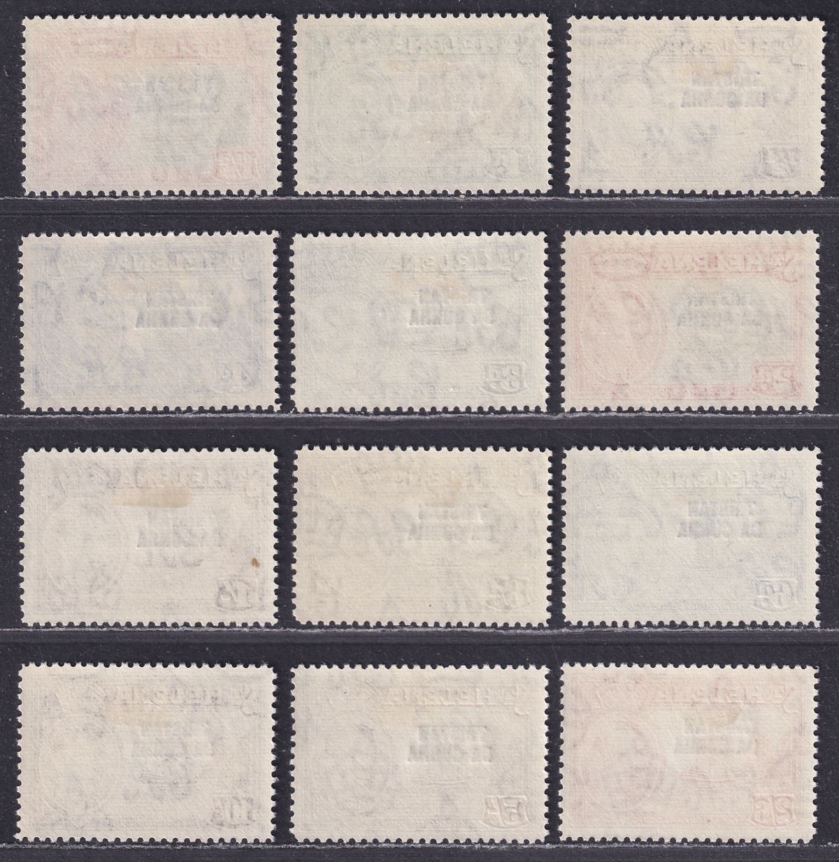 Tristan da Cunha 1952 KGVI Overprint Set Mint SG1-12 cat £140
