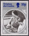 Tristan da Cunha 1985 QEII Queen Mother 10p wmk Inverted Mint SG390w