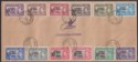 Tristan da Cunha 1952 KGVI Opt Full Set Used J Ball First Day Cover S-Line Mark