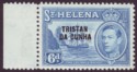 Tristan da Cunha 1952 KGVI Overprint 6d Light Blue Mint SG7