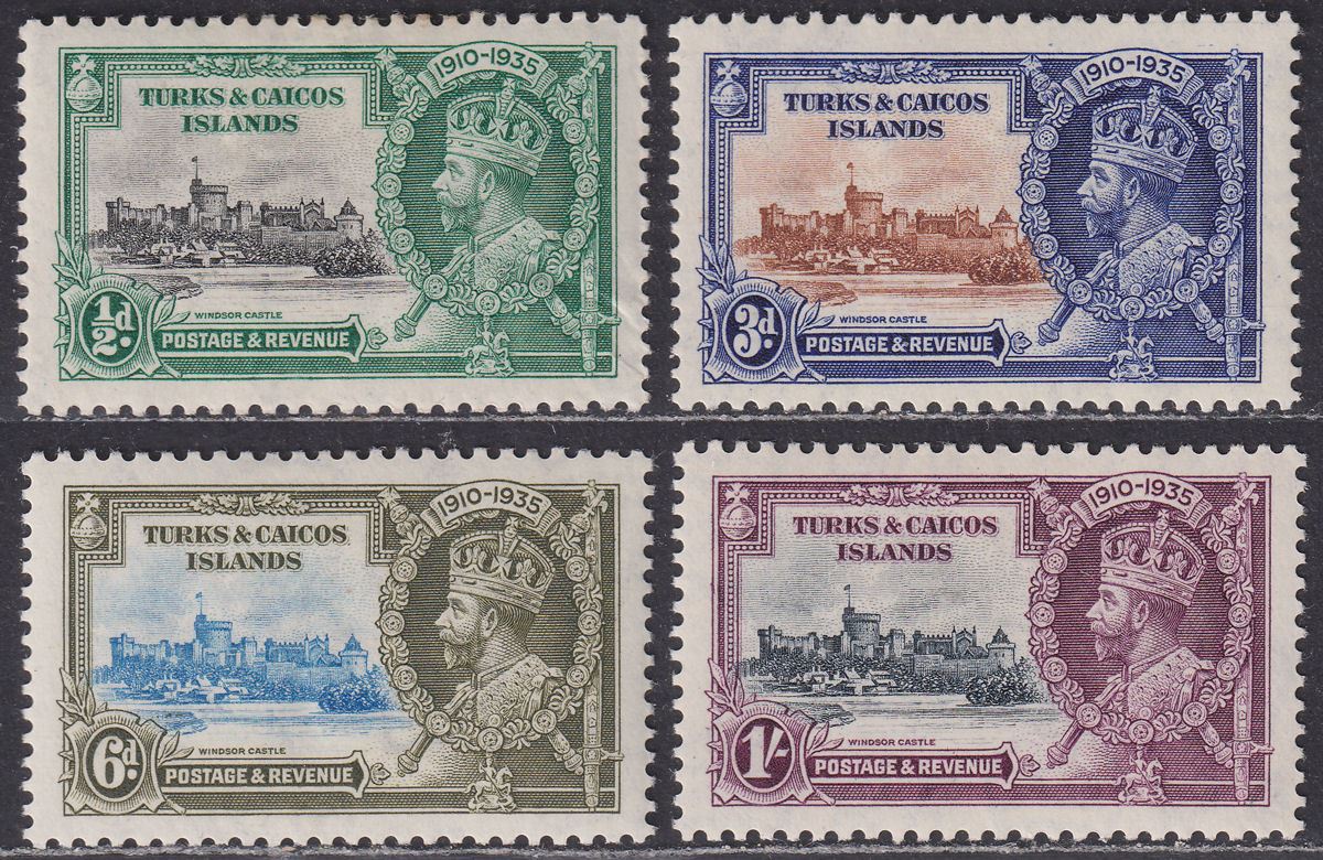 Turks and Caicos Islands 1935 KGV Silver Jubilee Set Mint SG187-190