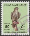 Click for more photos and details UAE 1990 Saker Falcon 50d Bright Green Used SG297