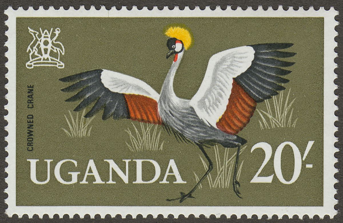 Uganda 1965 Birds 20sh Crowned Crane UM Mint SG126 cat £20 MNH