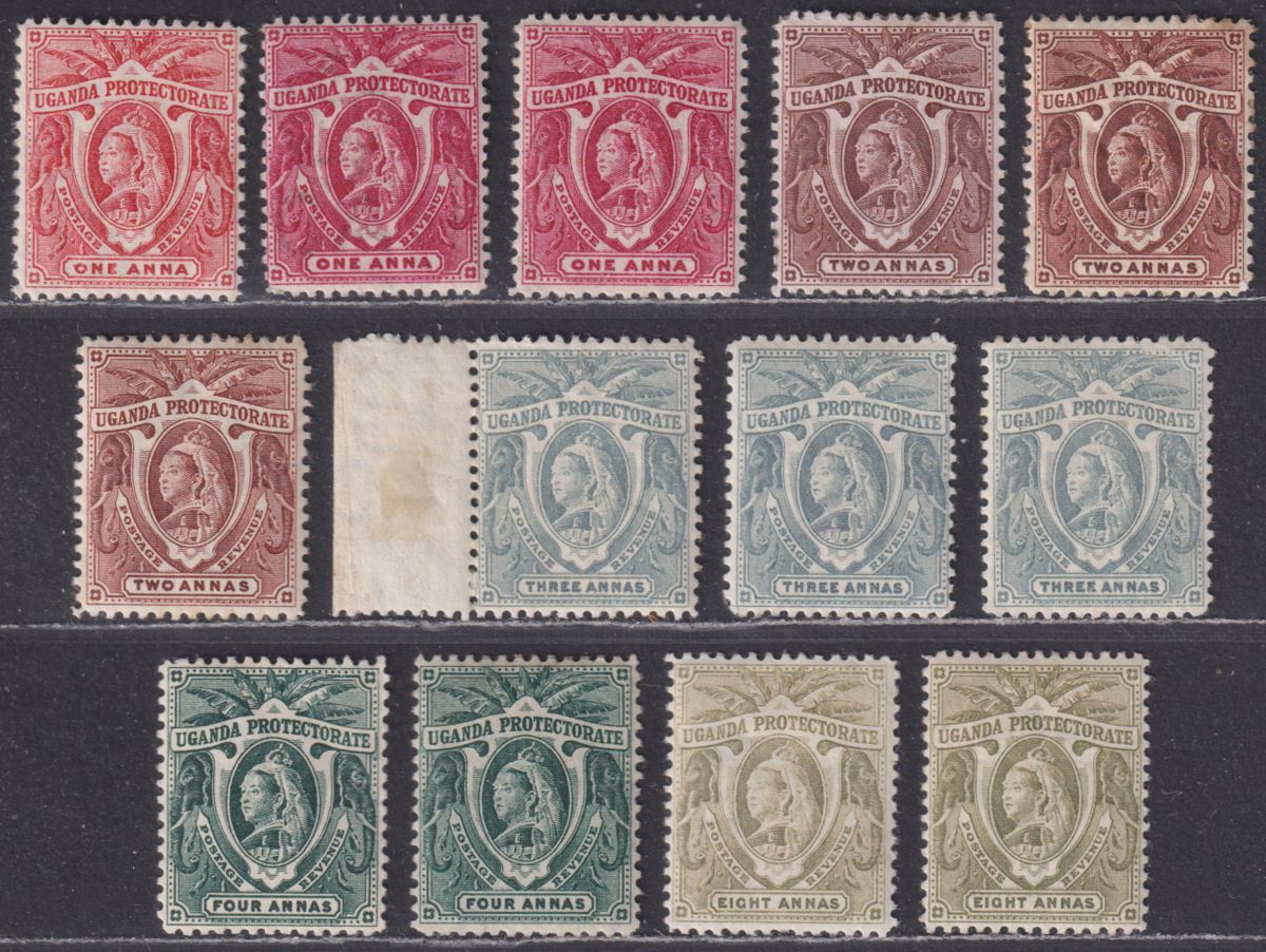 Uganda 1898 Queen Victoria Set to 8a with Shades Mint SG84-89