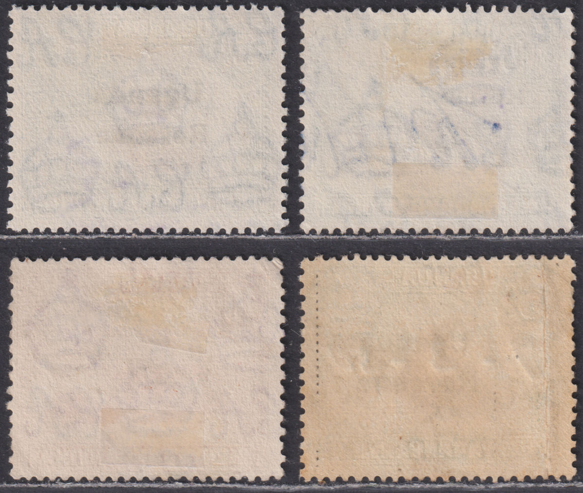 Uganda 1940-50 KGVI Revenue Overprint 5c, 10c Selection Used