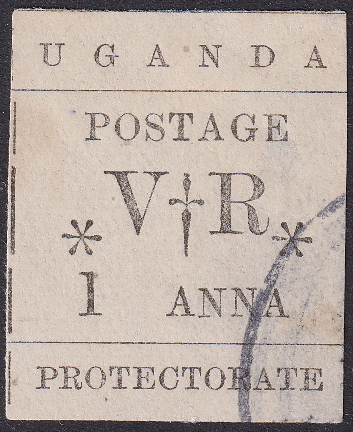 Uganda 1896 QV Typeset 1a Black Thin 1 Used SG54 cat £110