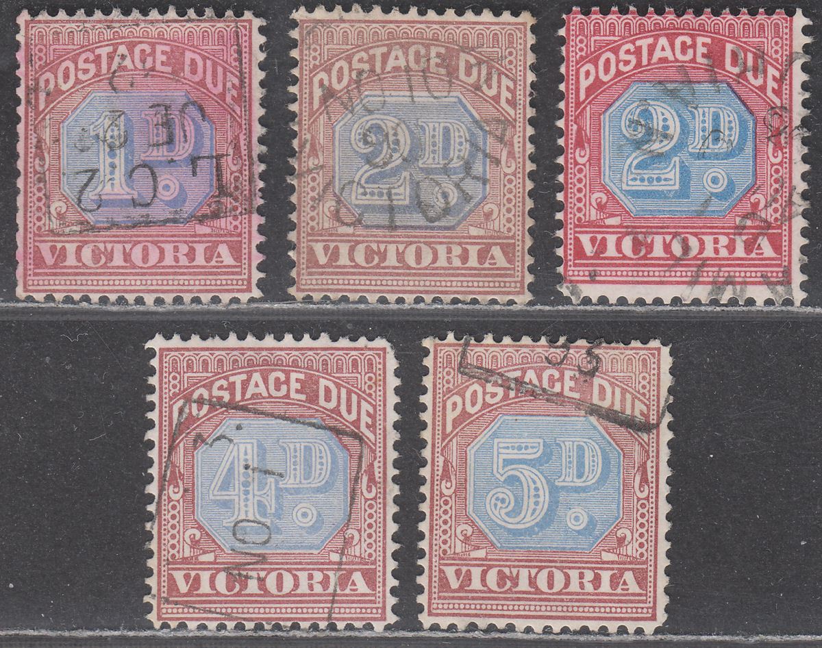 Victoria 1890 QV Postage Due Part Set to 5d Used 