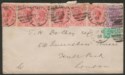 Click for more photos and details Australia Victoria 1904 QV ½d, 1d x6, 2d Used Cover English Mail TPO Postmarks