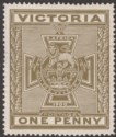 Victoria 1900 QV Charity Stamp 1d Olive-Brn Unused SG374 c£160 as mint Australia