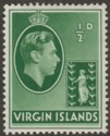 British Virgin Islands 1938 KGVI ½d Green Chalky Mint SG110