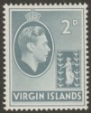 British Virgin Islands 1943 KGVI 2d Grey Ordinary Mint SG113a