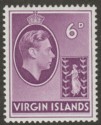 British Virgin Islands 1943 KGVI 6d Mauve Ordinary Mint SG116a