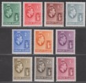 Click for more photos and details British Virgin Islands 1942-43 KGVI Ordinary Set Mint SG110a-119a