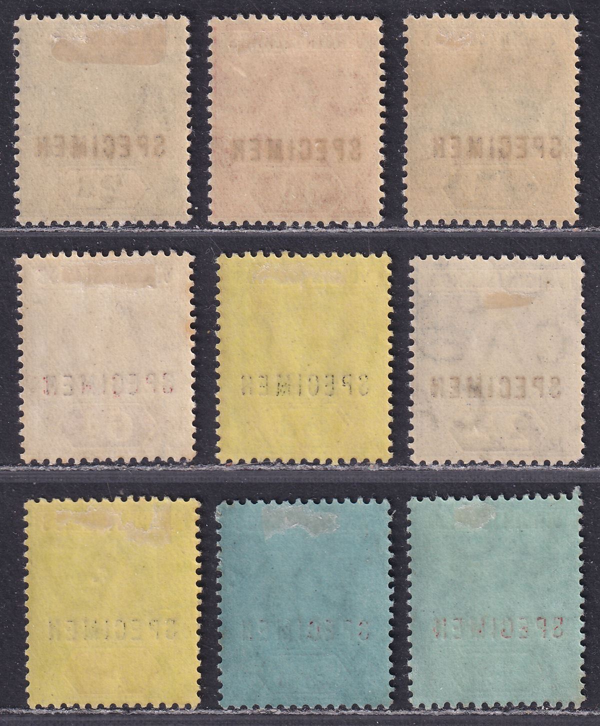 British Virgin Islands 1913 KGV SPECIMEN Overprint Set Mint SG69s-77s cat £180