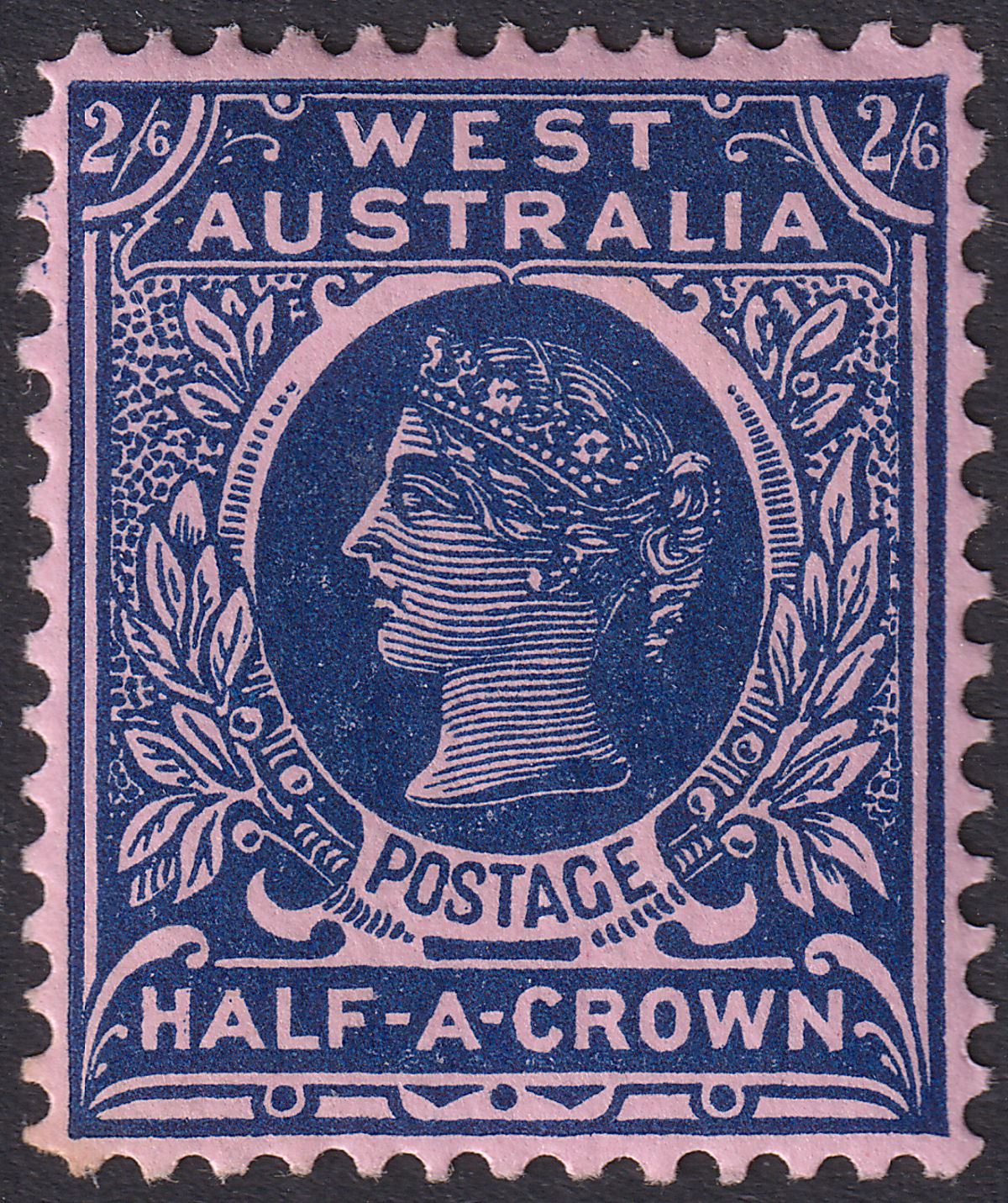 Western Australia 1902 QV 2sh6d Deep Blue on Rose Mint SG125 cat £65