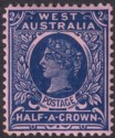 Click for more photos and details Western Australia 1902 QV 2sh6d Deep Blue on Rose Mint SG125 cat £65